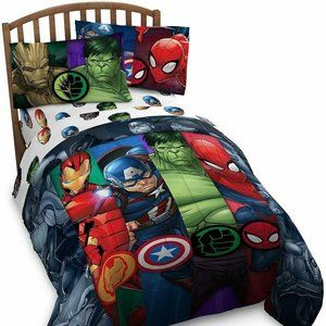 Avengers Infinity War Twin Comforter & Sheet Set (4 Piece Bed In A Bag) AWESOME